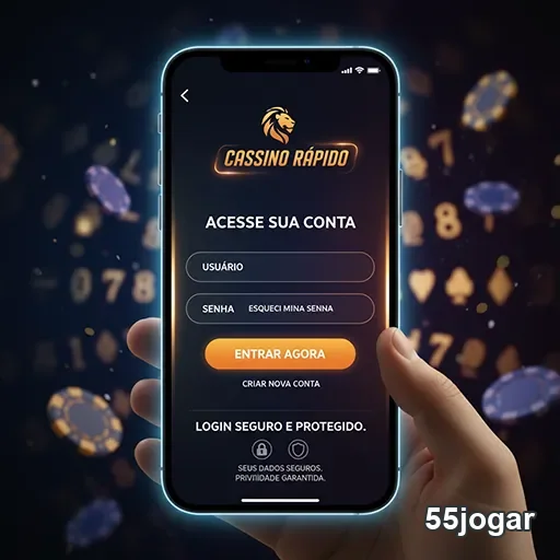 Ilustração de Explore o Cadastro Rápido no 55jogar com Segurança Avançada
